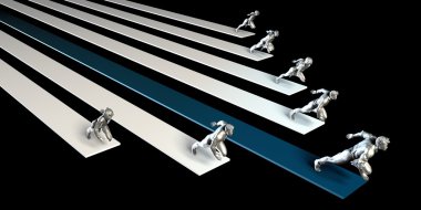 İş insanlar yarış