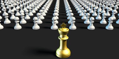İş satranç strateji Kral piyon ile