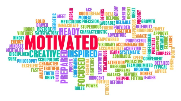 Motivated Word Cloud Concept — Stock Photo, Image