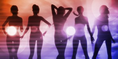 Disko parti kızlar kutluyor