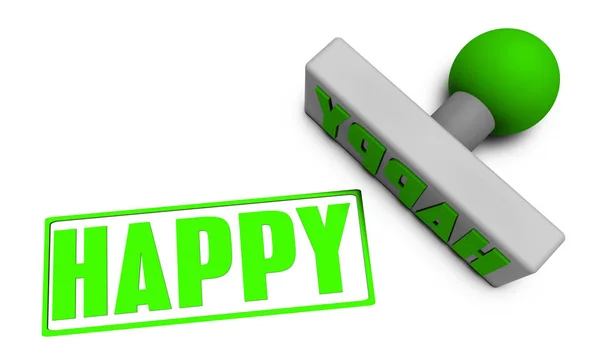 Happy Stamp Concept — Stock Photo, Image
