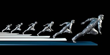 İş insanlar yarış