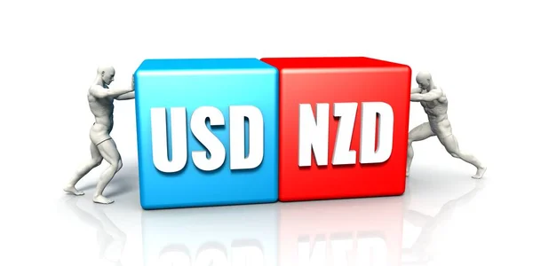 Usd nzd Währungspaar — Stockfoto