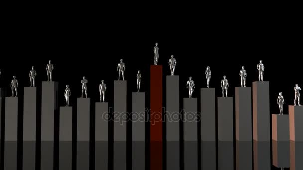 Liderando el camino en un equipo empresarial corporativo — Vídeos de Stock