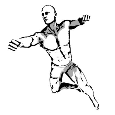 Çizgi roman kahramanı poz