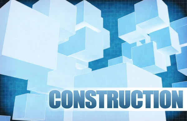 Construction on Futuristic Abstract — Stock Photo, Image