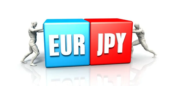 Euro jpy Währungspaar — Stockfoto