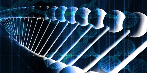 Аннотация ДНК-спирали — стоковое фото