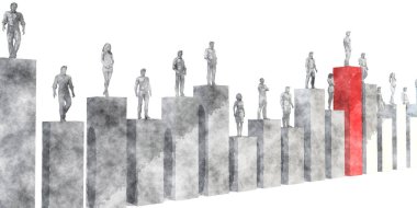 Kariyer büyüme soyut