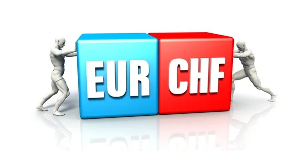 Eur Chf 통화 쌍 — 스톡 사진