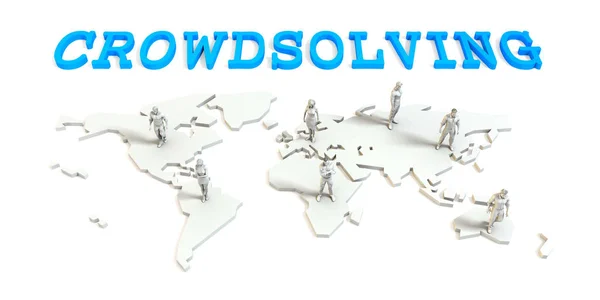 Crowdsolving グローバル ビジネス — ストック写真