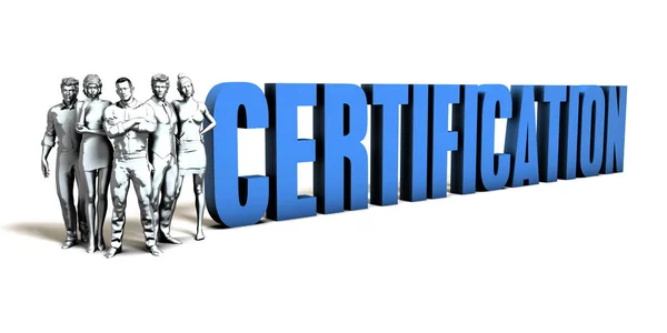 Conceito de negócio de certificação — Fotografia de Stock