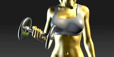 halterleri kaldıran bir kadın.