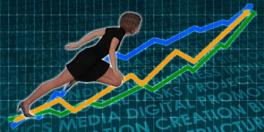 Başarılı iş kadını ile