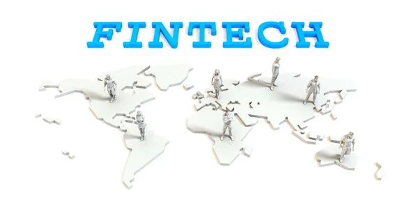 Fintech Global Business — Stockfoto