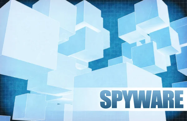 Spyware auf futuristischen abstrakten — Stockfoto