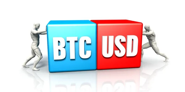 Btc usd Währungspaar — Stockfoto