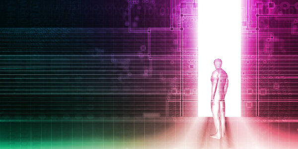 Технологический фон Concept Art
