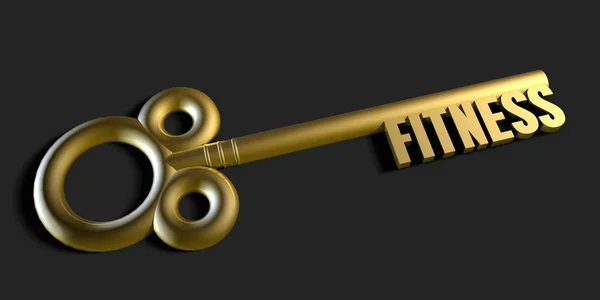 Schlüssel zu Ihrem Fitness-Konzept — Stockfoto