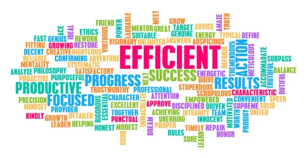 Efficiënte Word Cloud Concept — Stockfoto