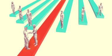 İş entegrasyon konsept sanat