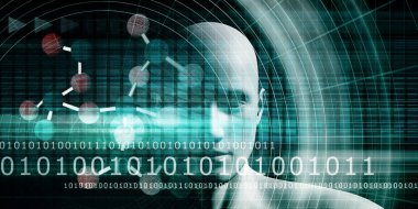 Molekül arka plan konsept sanat