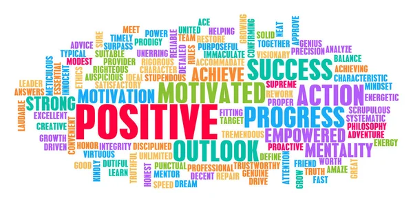 Positieve Word Cloud Concept — Stockfoto