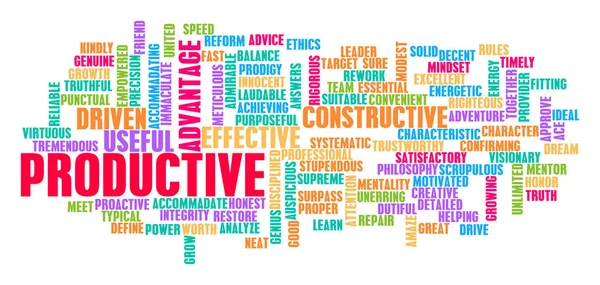 Productive Word Cloud Concept — Stock Photo, Image
