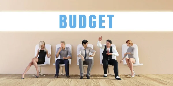 Искусство концепции бизнес-бюджета — стоковое фото