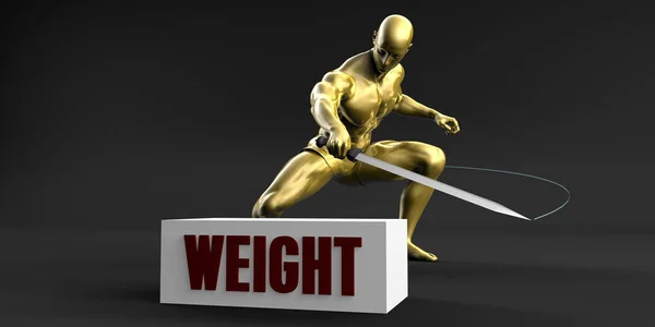 Konzeptkunst zur Gewichtsreduzierung — Stockfoto