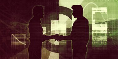 İş ortakları konsept sanat