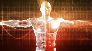 Bir arka plan sanat olarak tıbbi teknoloji bilgisayar yazılımı