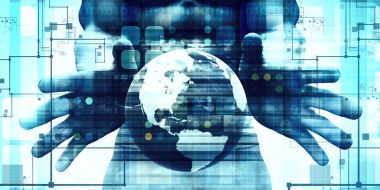 Dijital dünya konsept sanat