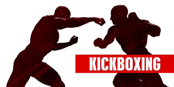 Arte de conceito de kickboxing — Fotografia de Stock