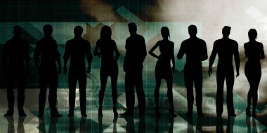 Geleceğin liderleri konsept sanat