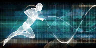 Fitness teknoloji konsept sanat