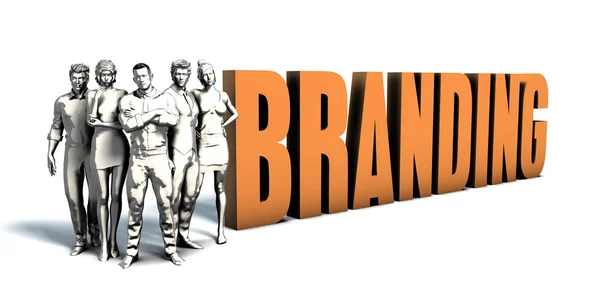 Business People Branding Art — Stock Photo, Image