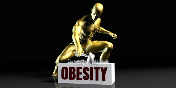 Obesity Concept Art — Stock Photo, Image
