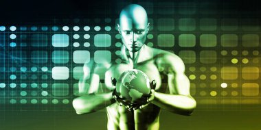 Veri akışı konsept sanat