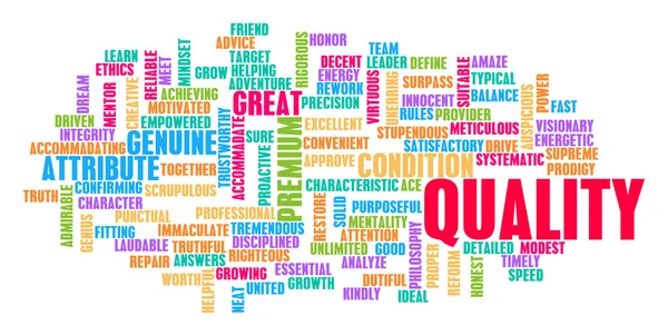 Quality Word Cloud Concept — Stock Photo, Image