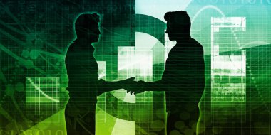 Stratejik ortaklık konsept sanat