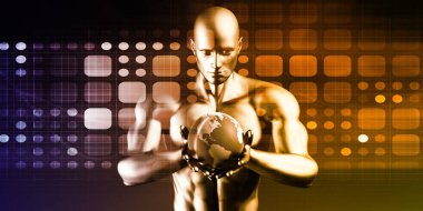 Fütüristik teknoloji konsept sanat