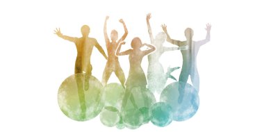 Aktif yaşam tarzı konsept sanat