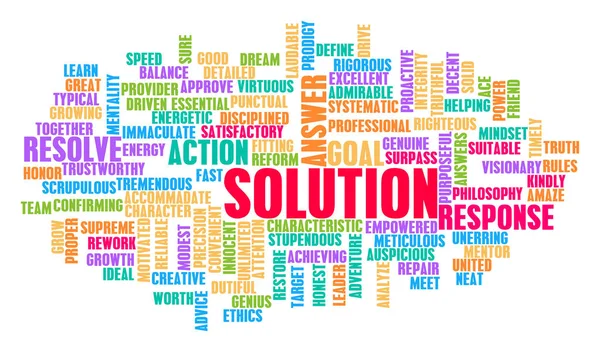 Solution Word Cloud Concept — Stock Photo, Image