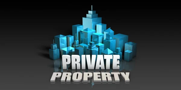 Искусство концепции частной собственности — стоковое фото