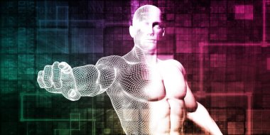 Dijital kimlik konsept sanat