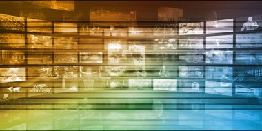 Multimedya eğlence konsept sanat