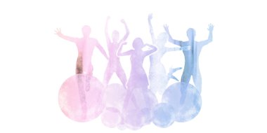 İnsanlar kutlama konsept sanat