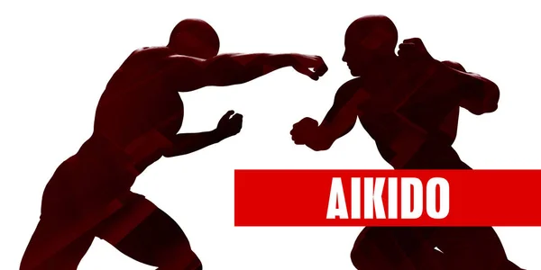 Aikido konsept sanat — Stok fotoğraf