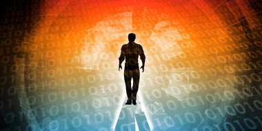 Teknoloji konsept Sanat kucaklayan